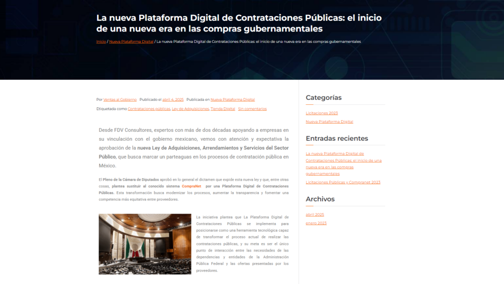 Nueva Plataforma Digital de Contrataciones